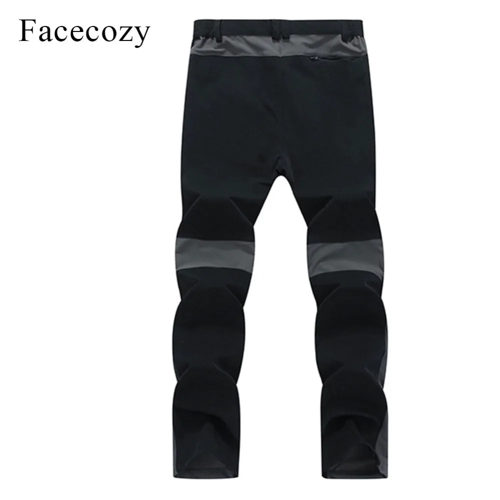 Facecozy для Для мужчин на открытом воздухе быстросохнущая рыболовные штаны в стиле пэчворк восхождение ветрозащитный Пеший Туризм Восхождение брюки Кемпинг походы брюки