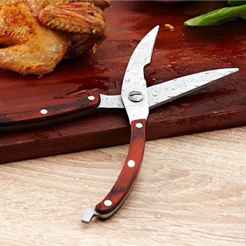 Нержавеющая сталь 3CR13 автоматическая весна Красный деревянный замок кухонные