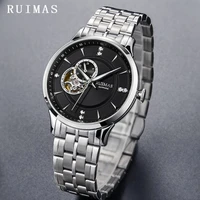 ruimas men luxury business mechanical watch top fashion casual high quality analog wristwatches clock montre homme with nh39