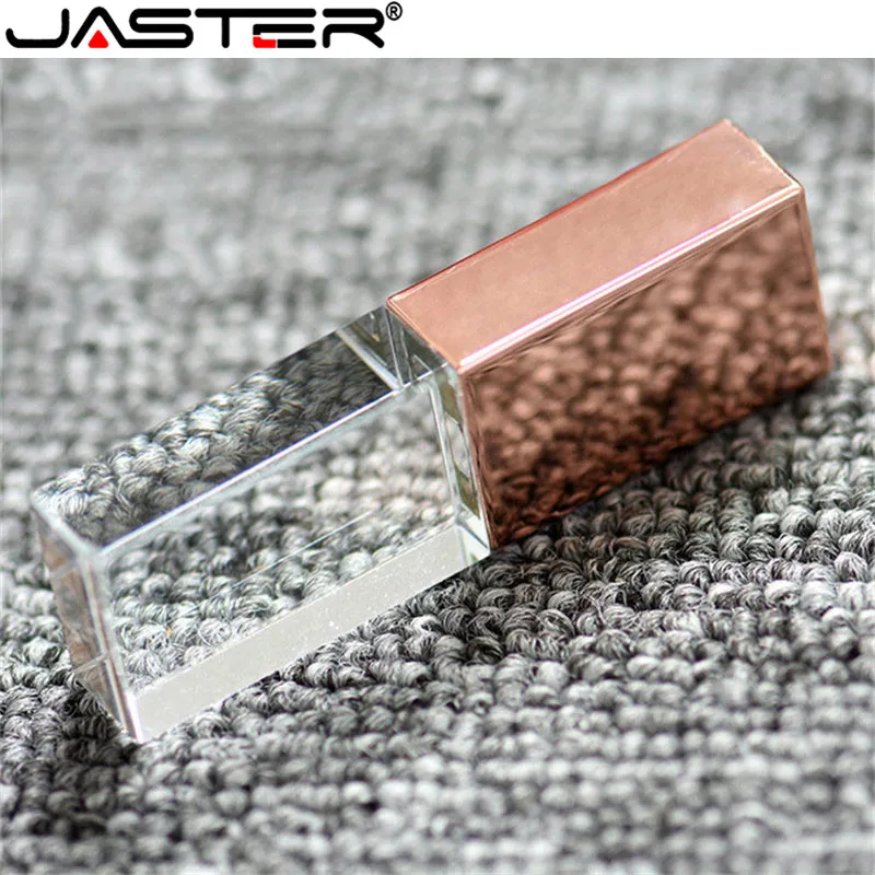 JASTER Пользовательский логотип usb 2,0 дизайн уникальный кристалл usb флэш-памяти
