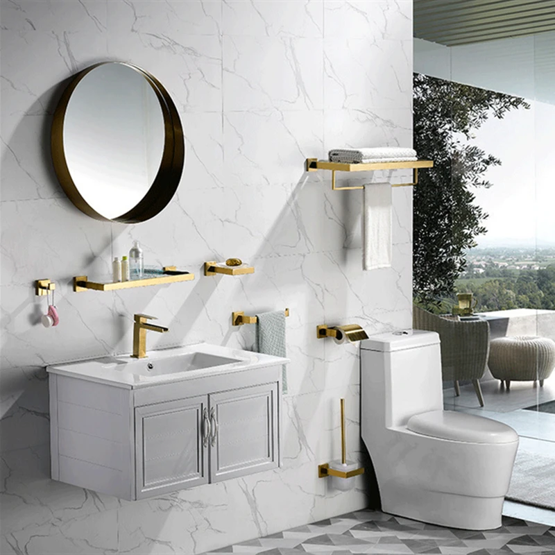 Hongdec современные наборы аксессуаров для ванной из нержавеющей стали матовое