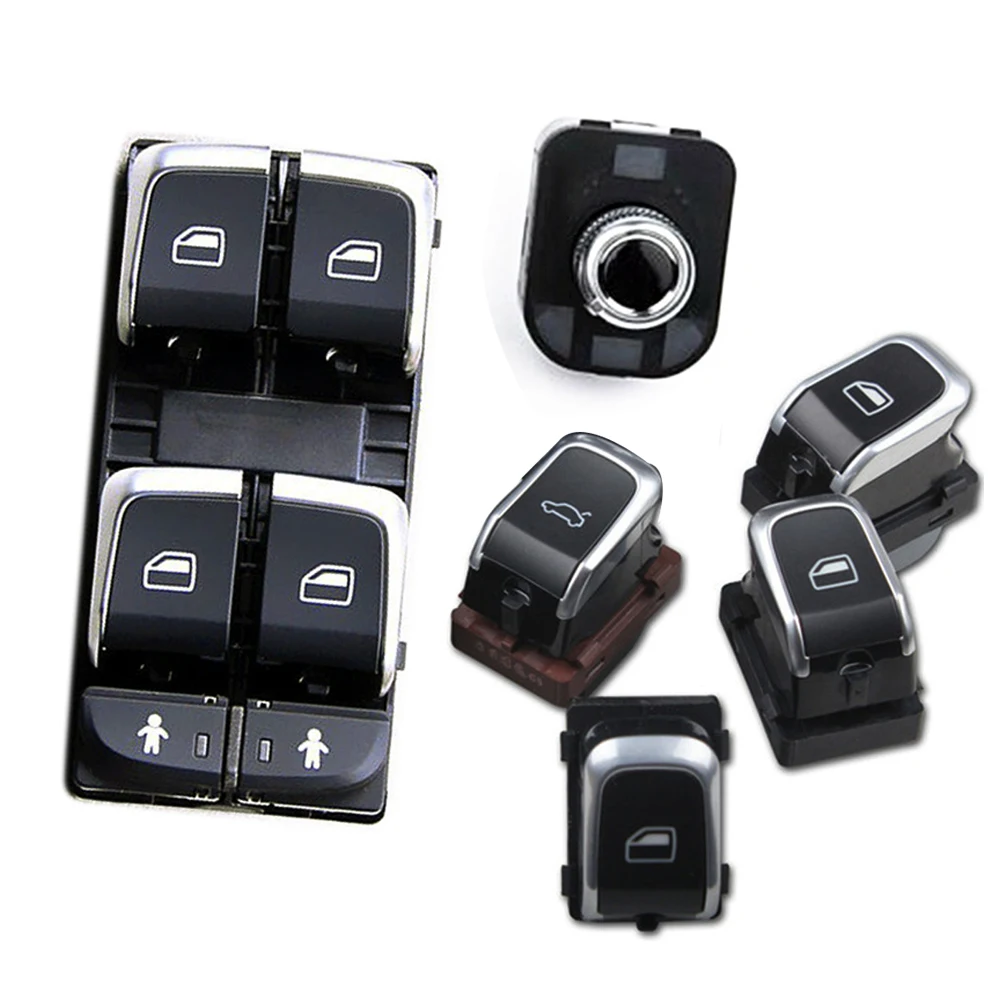 6 Pcs TUKE OEM chrome Electric control window& trunk&electric switch mirror Pour A4 Q5 8KD959851 4GD959855 8KD959565 | Автомобили и
