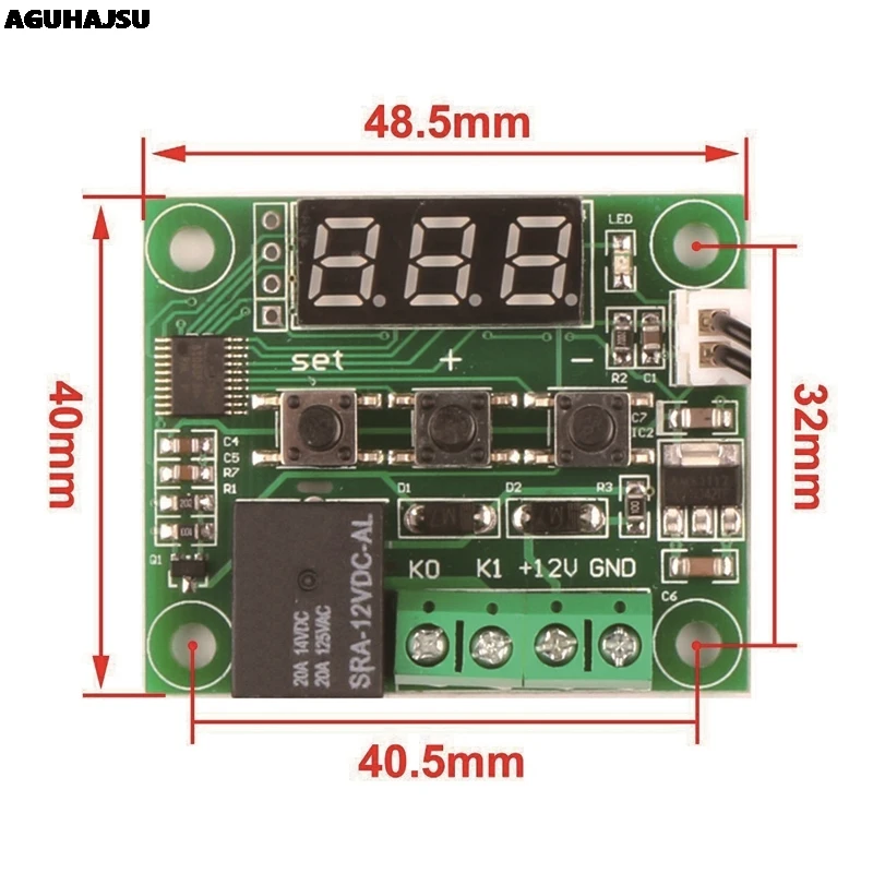 1 шт. W1209 DC 12V Температура отопления охлаждения Термостат Регулятор температуры