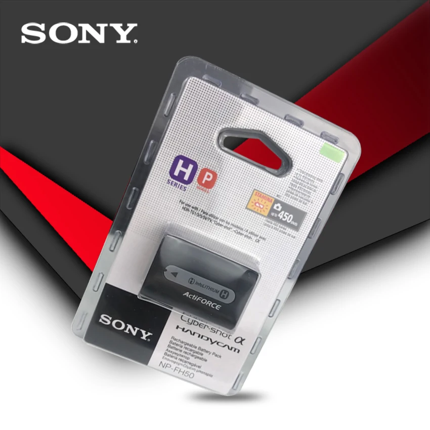 Оригинальная Аккумуляторная батарея Sony NP FH50 HX100 A230 A290 A390 HX1 HX100V HX200 HX200V A380|Цифровые
