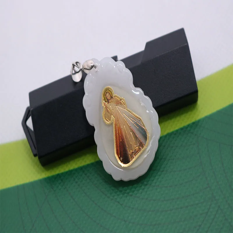 50 шт. медаль на ювелирные изделия с иконами Иисуса из христианской милосердии.