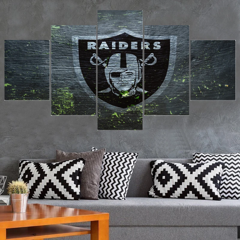 Новый Стиль Oakland Raiders холст живопись каллиграфия Спорт мяч команда плакат стены
