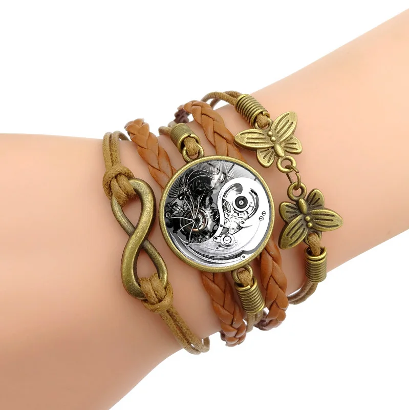 XUSHUI XJ стимпанк механическое снаряжение Инь Ян тайчи стеклянный кабошон