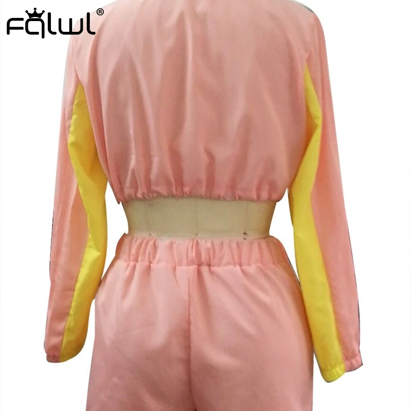 FQLWL летний комплект из двух предметов женская одежда длинный рукав на молнии