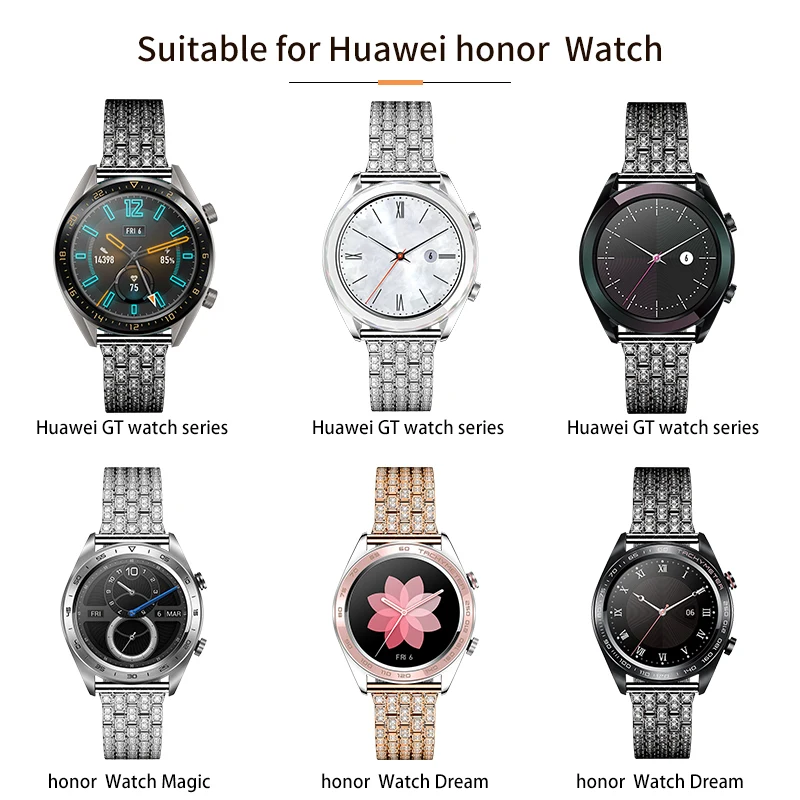 22 мм ремешок для часов HUAWEI Watch GT/Dream роскошные бриллианты ювелирные изделия из