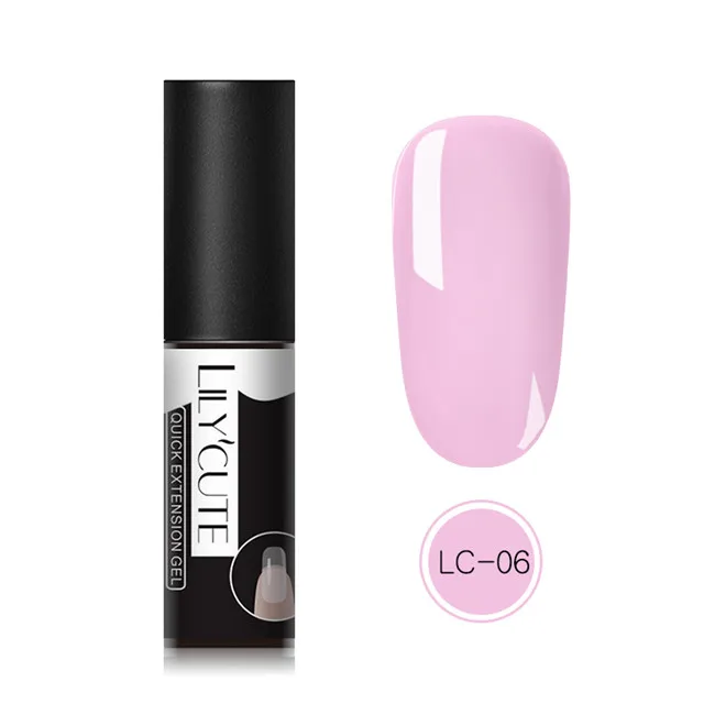Color 6 LILYCUTE 5 мл желейные Ногти Акриловая чистая глазурь гель для ногтей конфетное стекло Лето атрибут полупрозрачный неоновый цвет поли Удлинительный УФ-гель - Цвет: Color 6