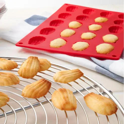 2PCS 20-Cavity Mini Fancy Bundt Madeleine Shell Cake Pan Silicone Mold Baking Mould | Дом и сад