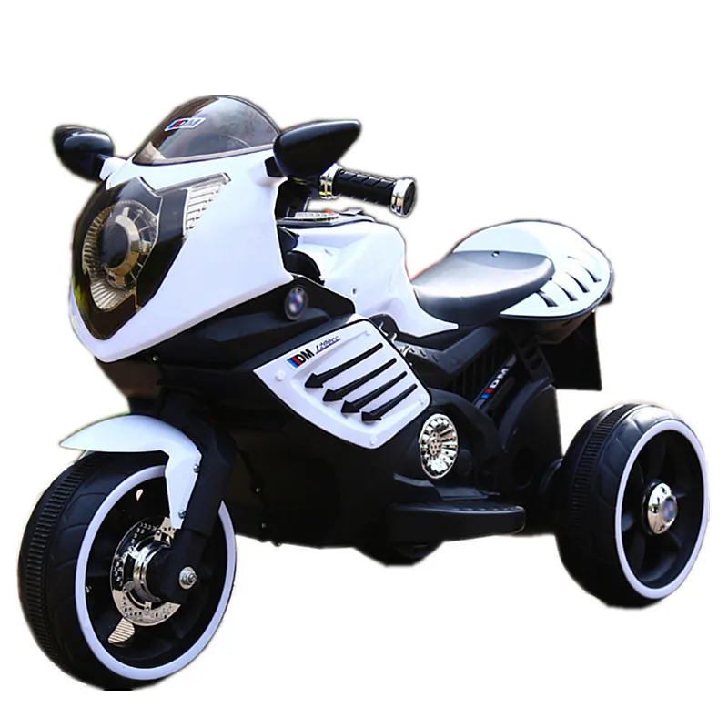 Детский Электрический трехколесный мотоцикл от 1 до 8 лет зарядки двойной диск с
