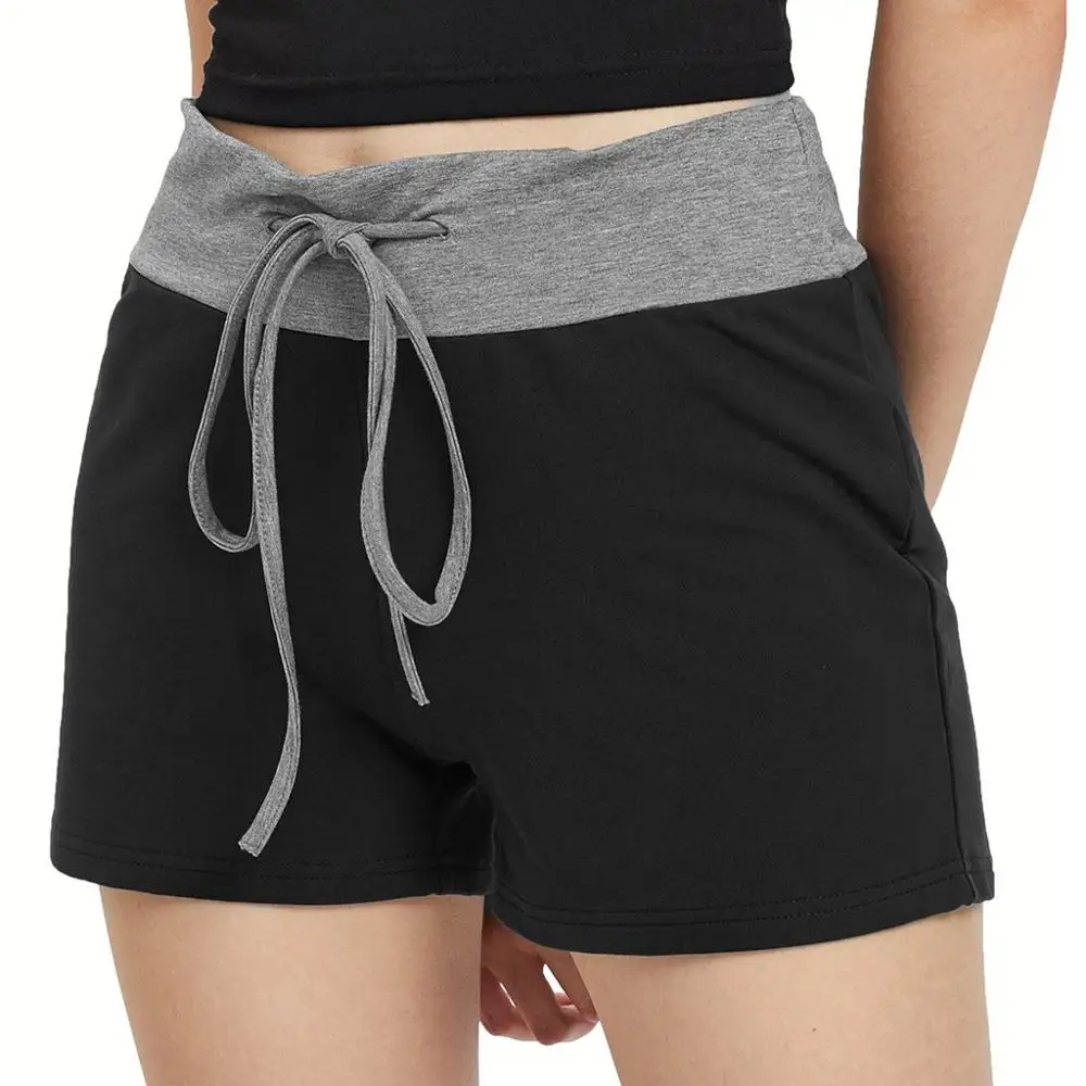 Женские сексуальные пляжные шорты 2019 Летние однотонные сшитые Свободные