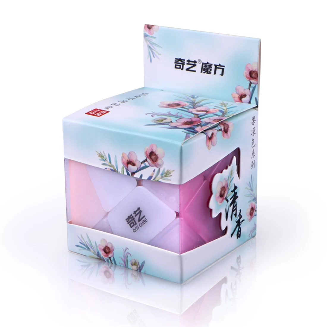 

Qiyi Axis Magic Cube Puzzle Cube Early Educational Toy For Children New Cube 2019 - Jelly Color