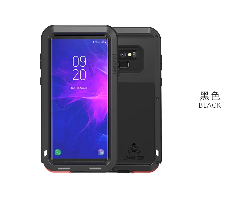 Love Mei Aluminum Metal Armor For Samsung Note 9 Shockproof Dirtproof Full Body Heavy Duty Case For Samsung Galaxy Note 9 Cover