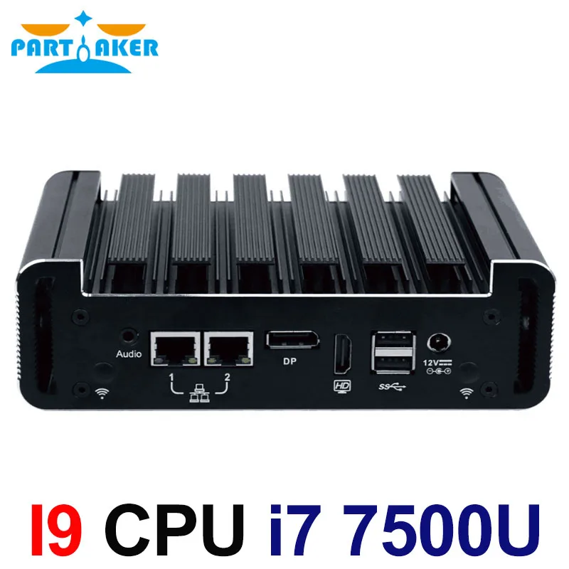 Intel Core i7 7500U Kaby Lake Мини ПК Windows 10 DDR4 NUC безвентиляторный графика HD 620 Wifi 3G 4G HTPC HDMI Mini