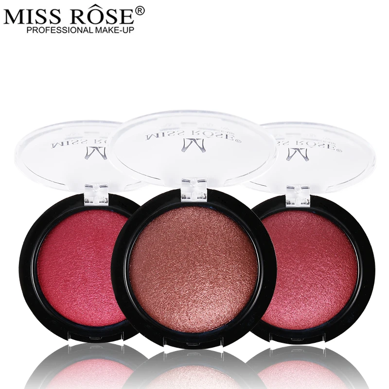 Miss Rose одноцветная палитра запеченных теней Профессиональный макияж для глаз Мерцающие Металлические тени для век
