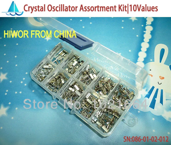 10 комплектов кварцевых генераторов набор в ассортименте 32 768 кГц ~ 48 МГц значений
