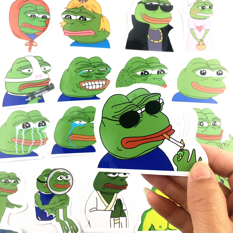 17 шт./лот сумка для ноутбука Sad Pepe the Frog холодильник скейтборд чемодан на колесиках