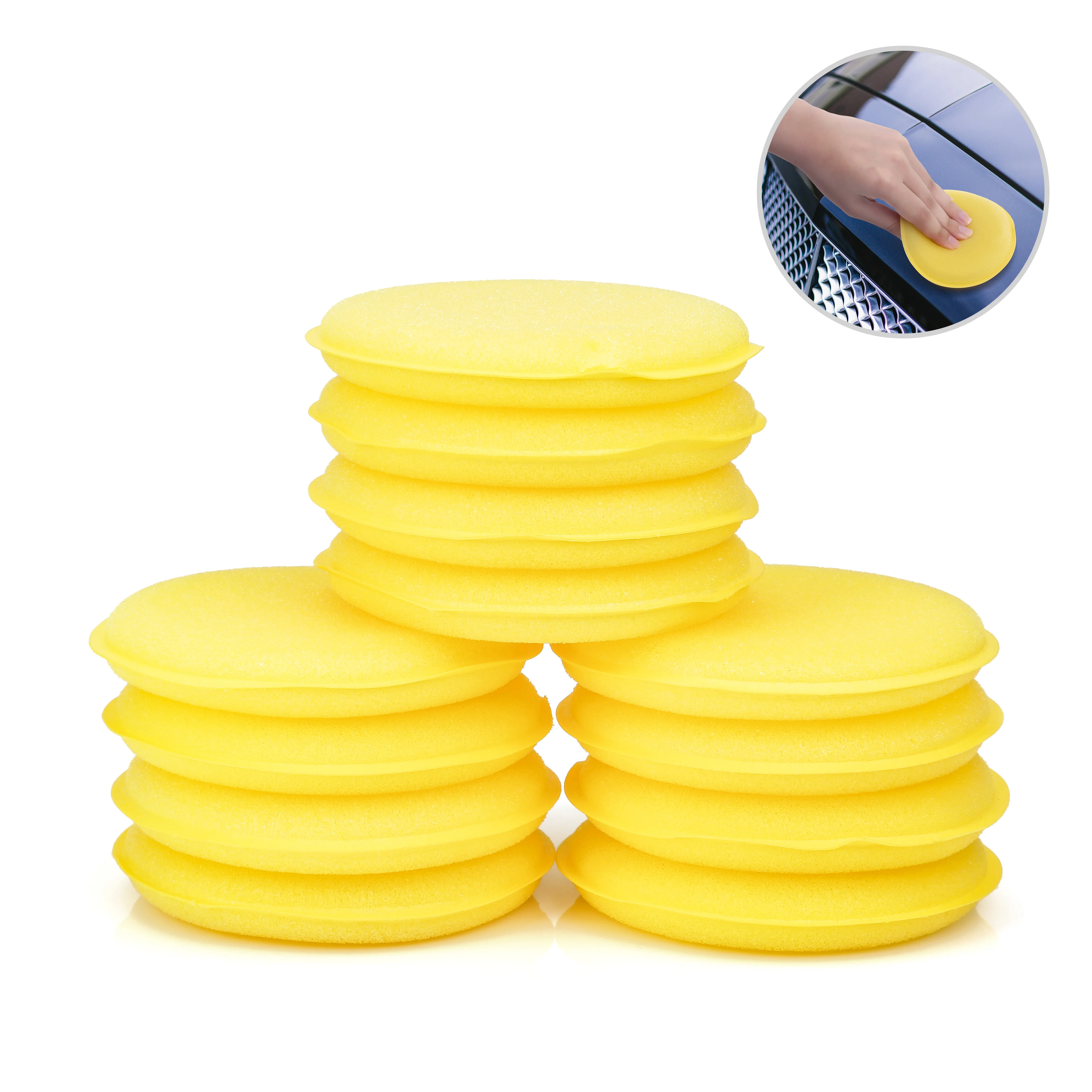 12pcs Car wash Foam Sponges detailing Wax Polish Sponge For Body Glass Wash Cleaning Care Clean Kits Tools | Автомобили и