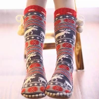high quality winter christmas socks adult floor socks thickening womens slip resistant thermal cartoon gift knitted socks