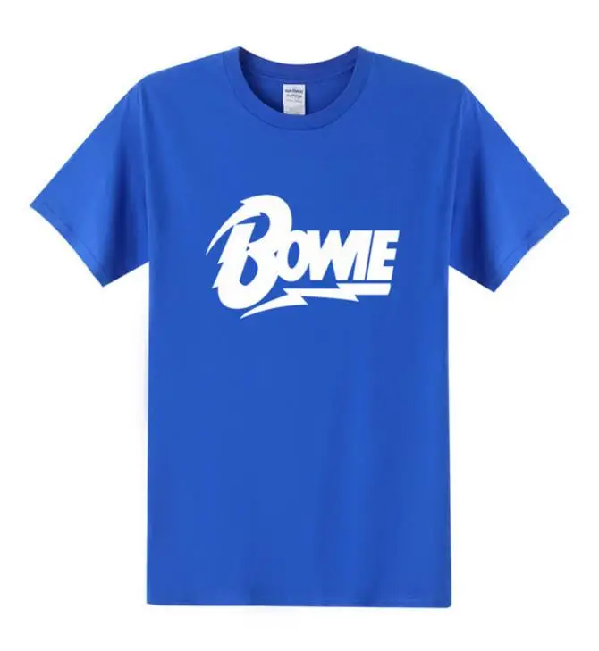 

David Bowie Men T Shirt Rock IN MEMORY Short Sleeve Casual Rock Bowie Logo t-shirt Men Rock Boy Tops XS-XXL