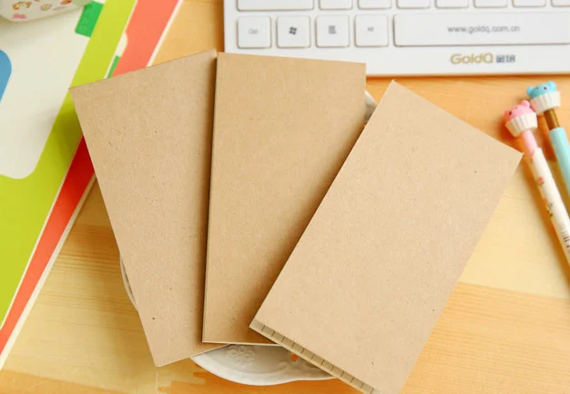 Простой Стильный блокнот для записей из крафт бумаги планировка школьные