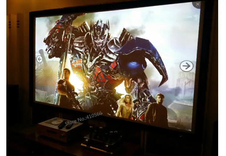 Матовый белый 3D экран для проектора диагональ 80 дюймов 16:9 4K Ultra HD готовый плоский