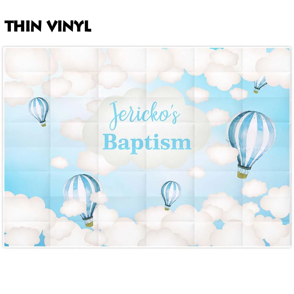 Allenjoy фотосессия для крещения фотозона Синий воздушный шар облака