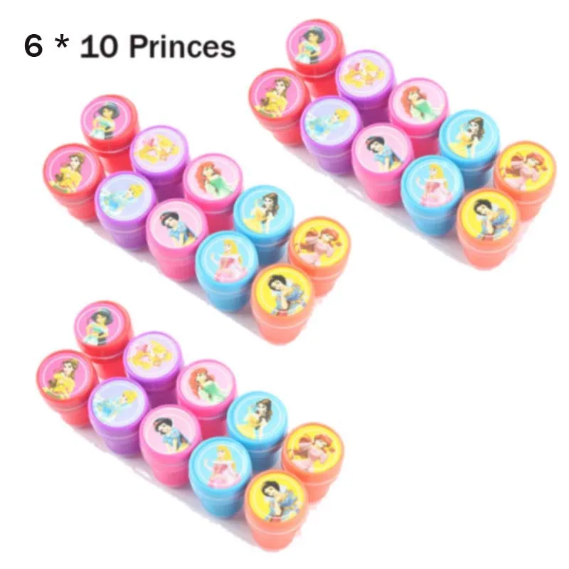 6 x 10 Princes Ассорти Подарочные игрушки штамп подарки дети 60 шт Goodie сумки карнавальные призы праздничные вечерние принадлежности наполнители для пиньяты - Цвет: 6 x 10 Princes