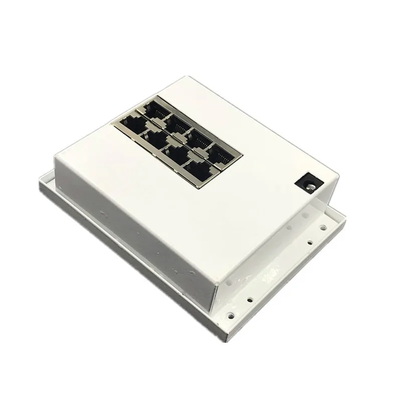 White iron shell OEM PBC 8 Порты и разъёмы Gigabit Ethernet-коммутатор 8 Порты и разъёмы с 8 pin Путь заголовок 10/100/1000 м концентратор 8way мощность pin-код печатной платы OEM schroef револьвер - Цвет: White iron shell