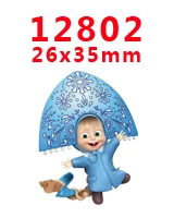 PR-12802 Принадлежности для рукоделия с изображением героев мультфильмов плоские с обратной стороны плоские смолы 30 штук. PR-12799-12833 - Цвет: PR-12802