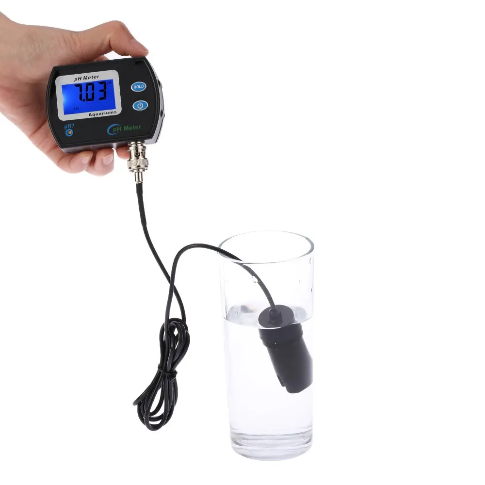 Mini Online pH Meter Water Quality Tester aquarium water Monitor Analyzer Waterproof with Temperature Compensation ATC Function |