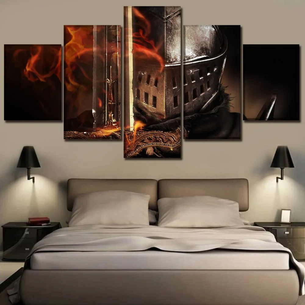 Современная печать на холсте и стене картина для декора 5 шт. игра Темные души