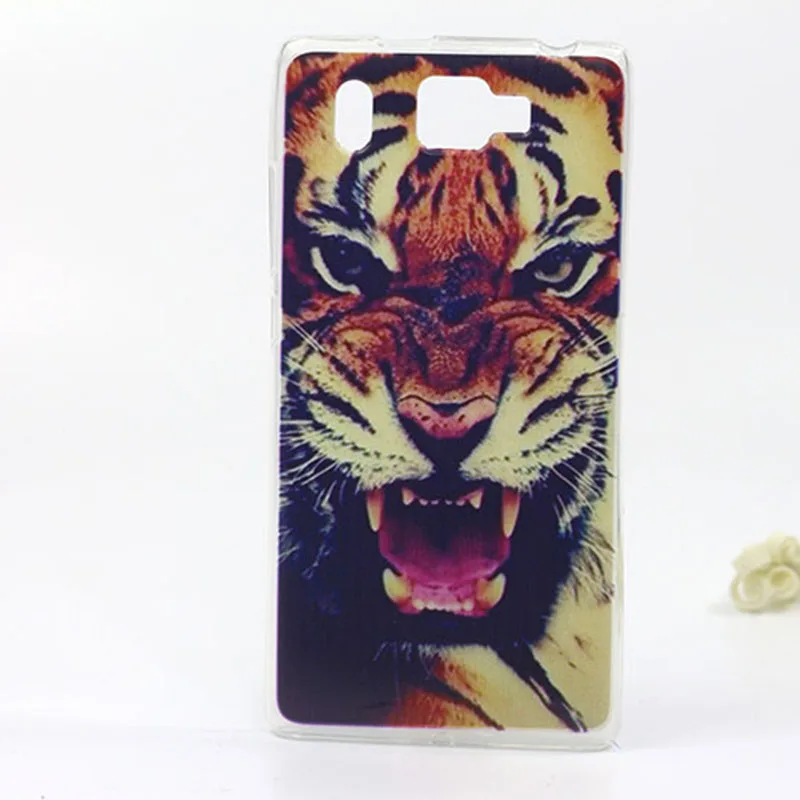 Роскошный чехол с изображением тигра волка цветочный дизайн мягкий из Tpu