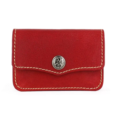 Red Именной держатель для карт из коровьей кожи, кредитные кошельки и держатели для монет, чехол на застежке, чехол для визиток, органайзер, винтажные сменные мини-кошельки - Цвет: Red