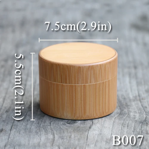 55X75MMB0071 Бамбуковые бутылки для хранения баночки деревянная маленькая коробка контейнеры ручной работы для специй Чай Кофе Сахар получить с крышкой Винтаж - Цвет: 55X75MMB0071