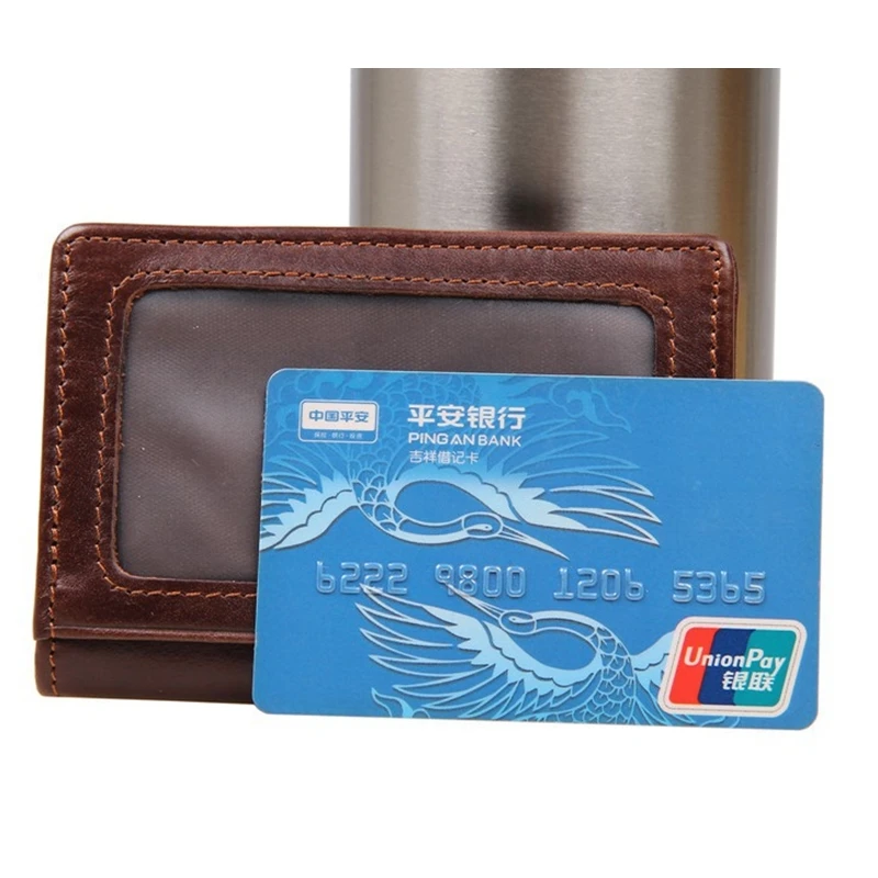 COWATHER высокое качество топ корова подлинной кожаный держатель карты для мужчины