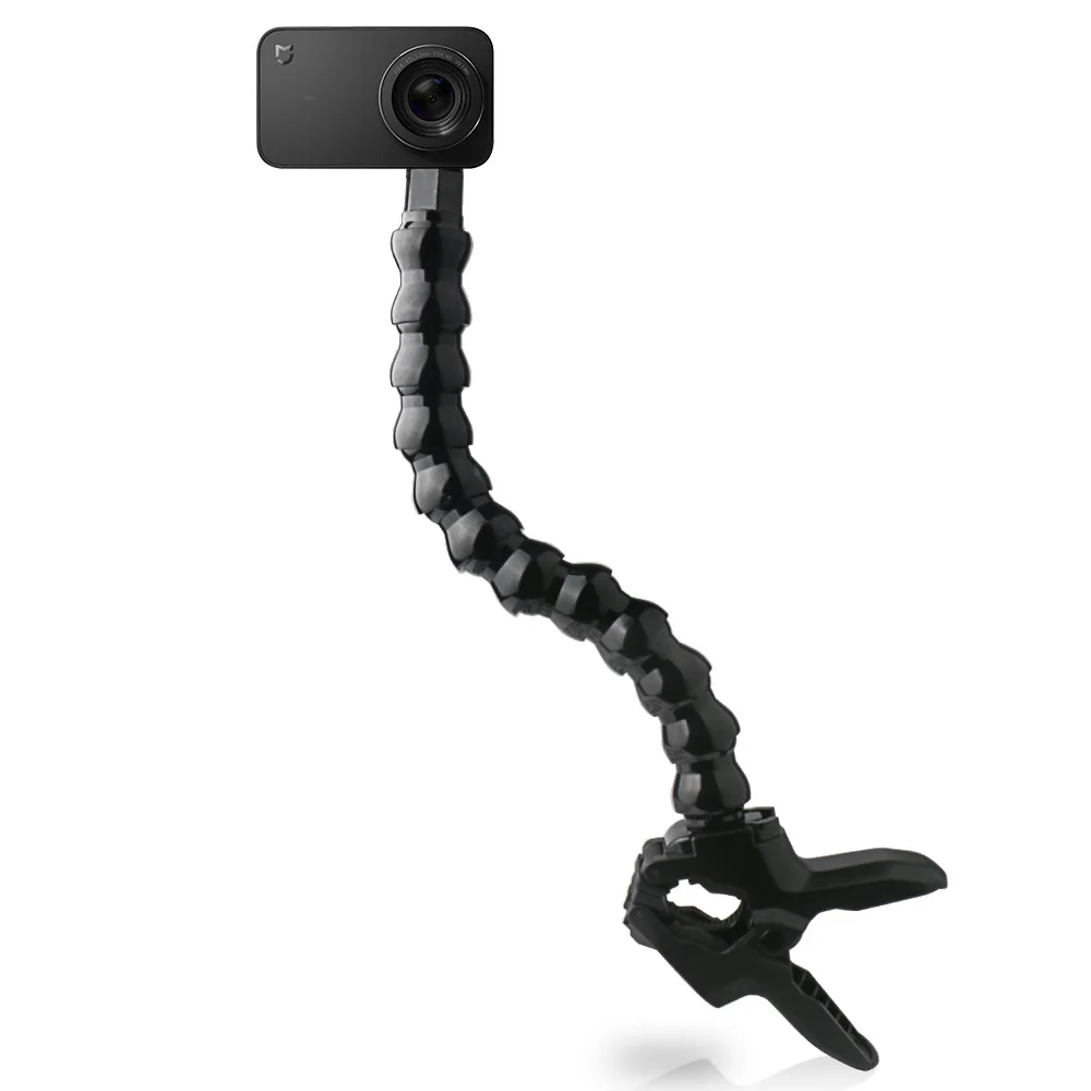 Для GoPro регулируемые Челюсти Гибкий зажим Крепление гусиная шея удлинитель для