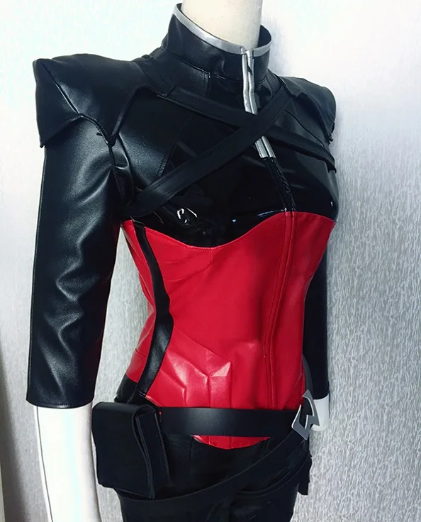 Настроить Overwatch Amelie Lacroix Widowmaker кожи Noire косплей костюм наряд