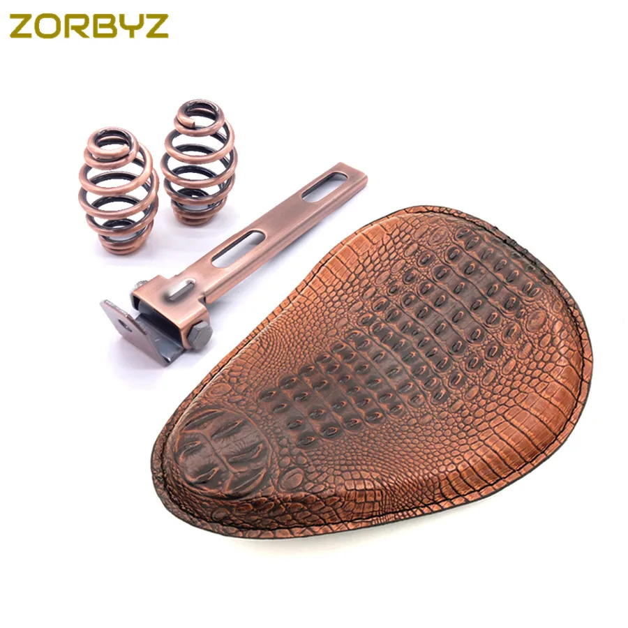 ZORBYZ мотоциклетная черная/коричневая крокодиловая искусственная кожа соло