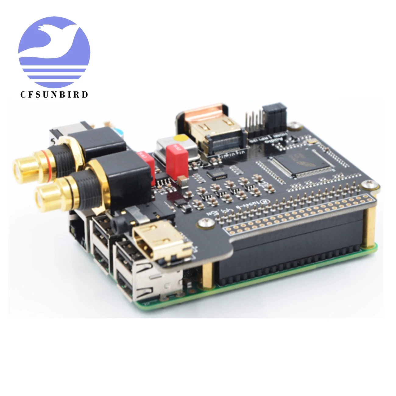 Raspberry Pi X4000 ES9018K2M HiFi плеер DAC Плата расширения HDMI I2S для 3 Model B / 2B B|Интегральные