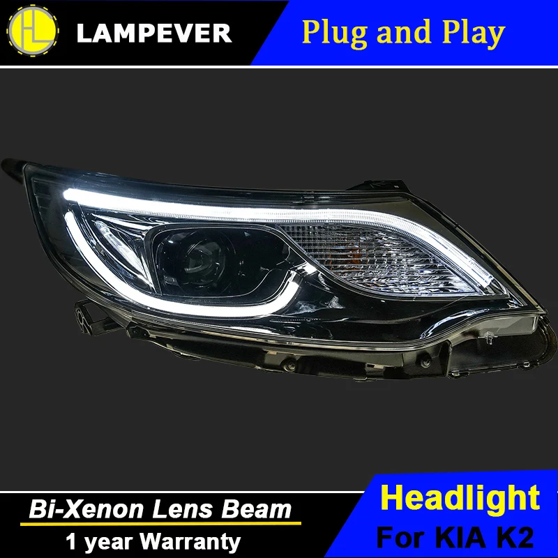 Lampever укладки налобный фонарь для Kia K2 фары новинка 2015 Рио светодиодный задний DRL Bi