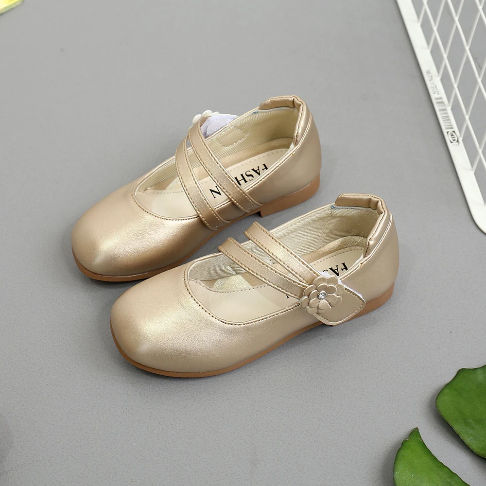 CUZULLAA Kids Causal Shoes For Girls Flower Hook &amp Loop Flat Children Princess Fashion Sneakers Size 26-36 | Детская одежда и