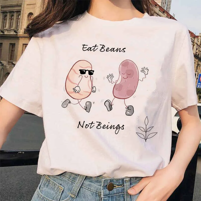Vegan Harajuku, женская футболка, Ullzang Kawaii, милый летний женский топ с принтом в виде пчелы, 90 s, мультяшная футболка, модные футболки с графикой - Цвет: 4798