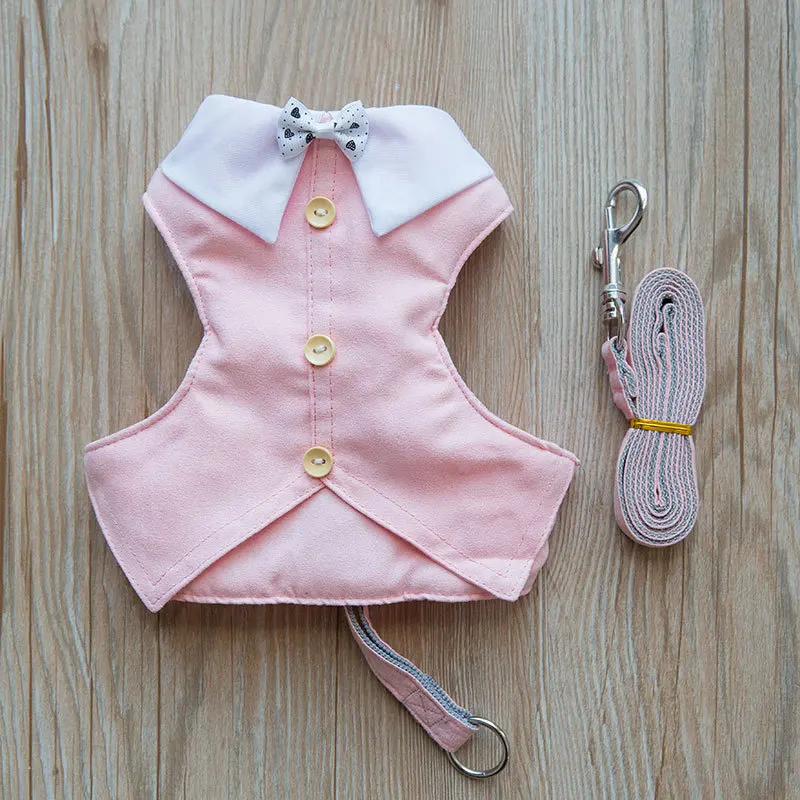 Джинсовый жилет и поводок для собак кошек чихуахуа йоркширского маленького
