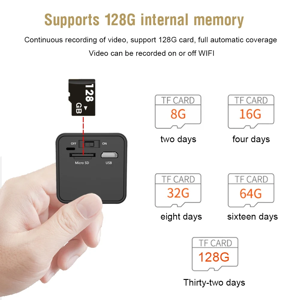 ZTour Q9H HD мини Wi-Fi камера, портативная ip-камера с ночным видением V380 Pro камера для наблюдения безопасности Макс 128G