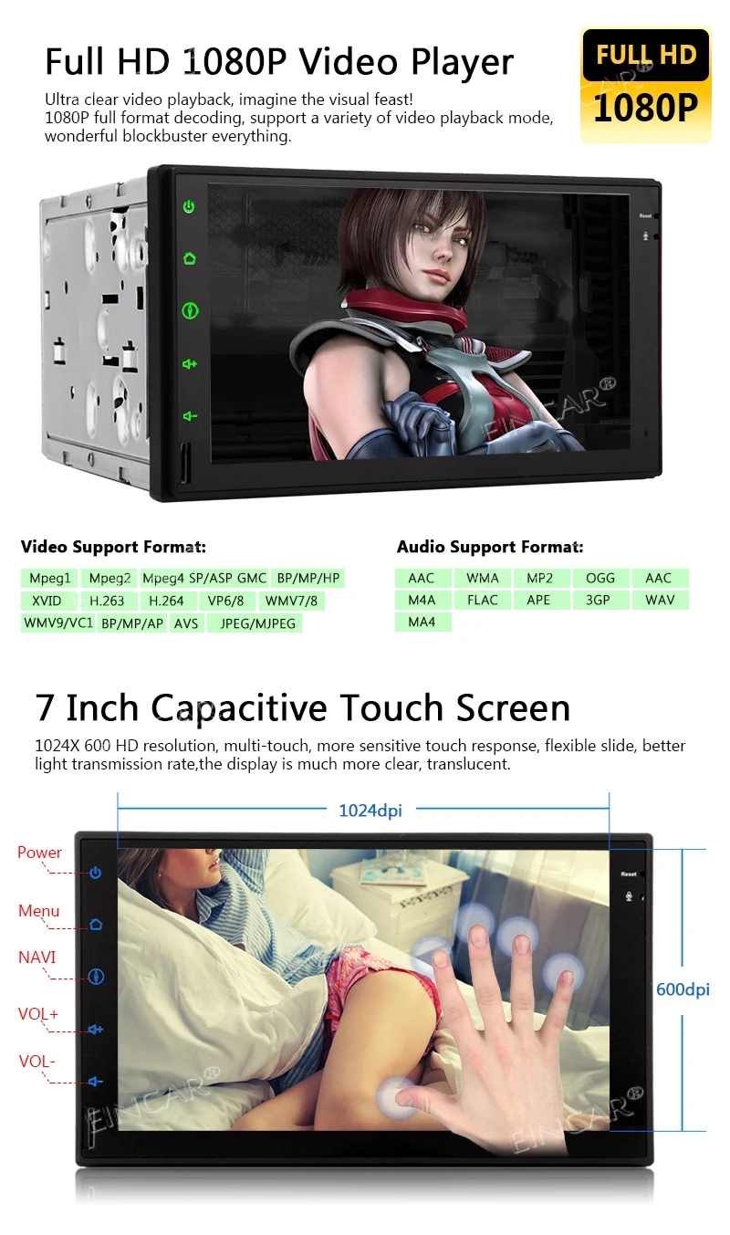 Android 8 1 автомобильный стерео dvd плеер 7 дюймов Восьмиядерный 2 Гб ОЗУ 32 ПЗУ двойной