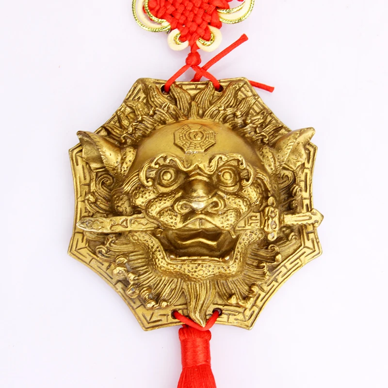 

HOT SALE # HOME lobby hall doors windows protection Town house Exorcise evil spirits Talisman Lion FENG SHUI amulet