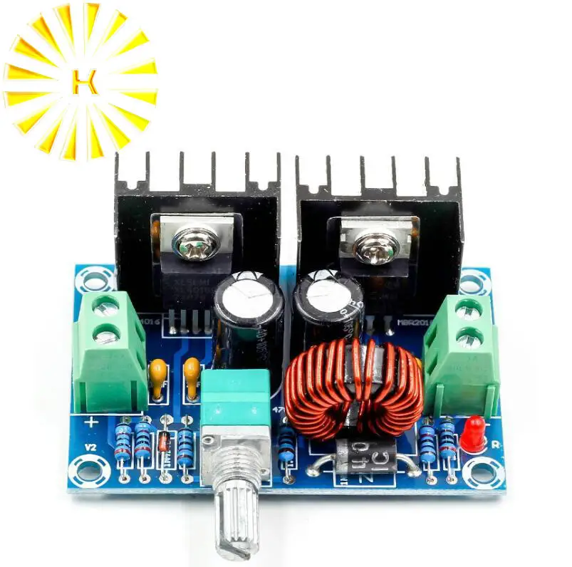 XH M401 DC понижающий преобразователь модуль питания XL4016E1 PWM регулируемый от 4 40 В до 1